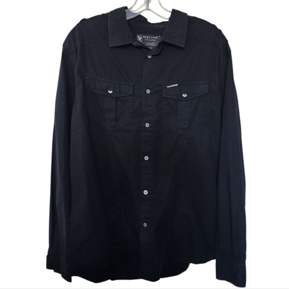 Marc Ecko Black Casual Button Down Shirt